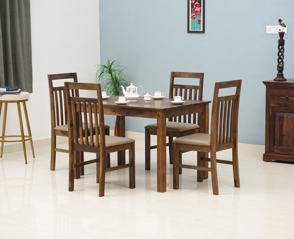 4 seater dining table best sale with chairs