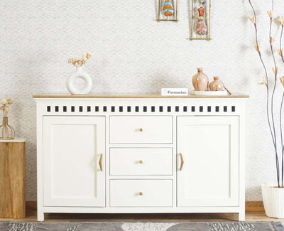 Alexandria Solid Wood Sideboard Three Drawer two door Furniselan