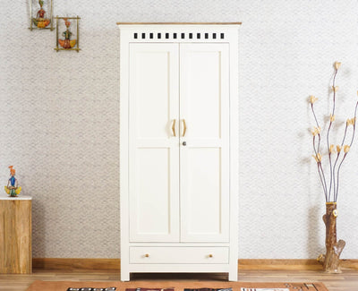 Alexandria Solid Wood Wardrobe Two Drawer Two Door Furniselan