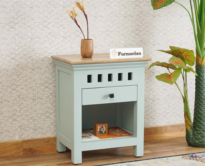 Alexandria Wooden Bedside Table One Drawer Furniselan