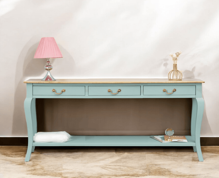 Alexandria Wooden Console Table Three Drawer Furniselan