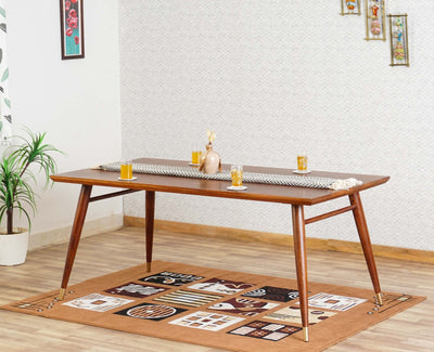 Boston Solid Wood Dining Table Six Seater Furniselan