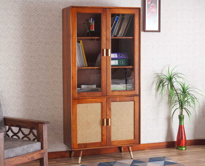 Boston Solid Wood Four Door Bookshelf - Bookshelf - Furniselan