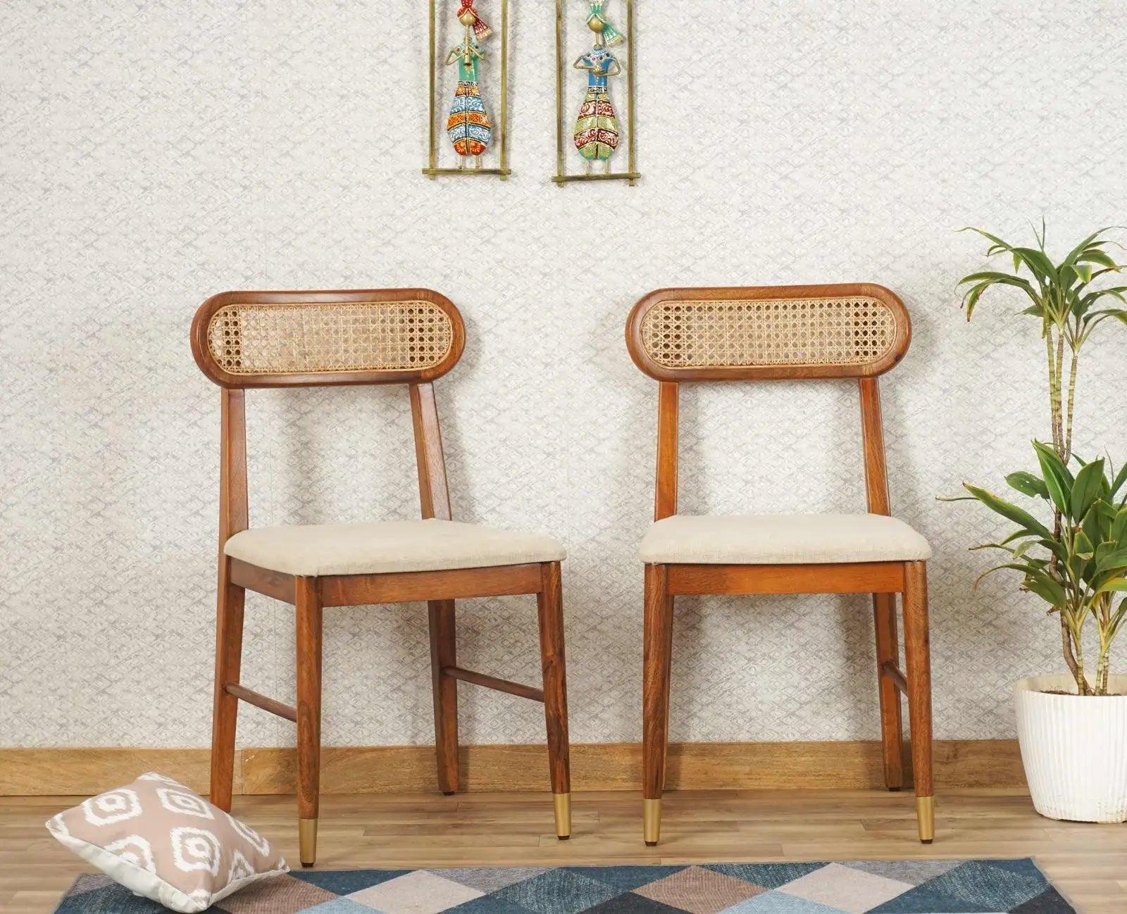 Wooden cane chair sale