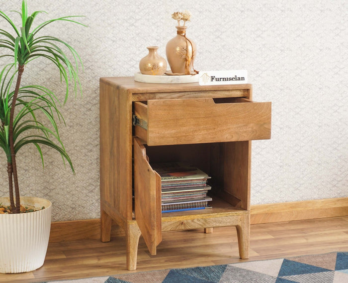 Bressels Solid Wood Side Table Furniselan