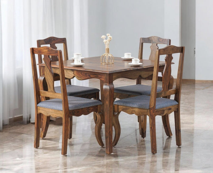 Denmark 4 Seater Dining Set  With 4 Chairs Furniselan