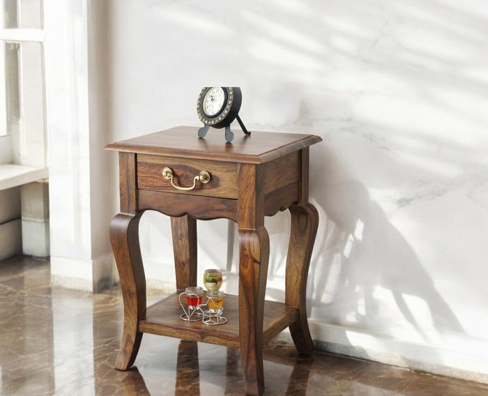 Denmark Solid Wood Bedside Table - Bedside Table - Furniselan