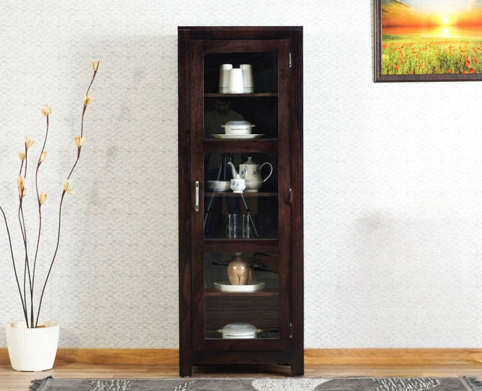 Kottayam Sheesham Wood Kitchen Crockery Cabinet One Door Furniselan