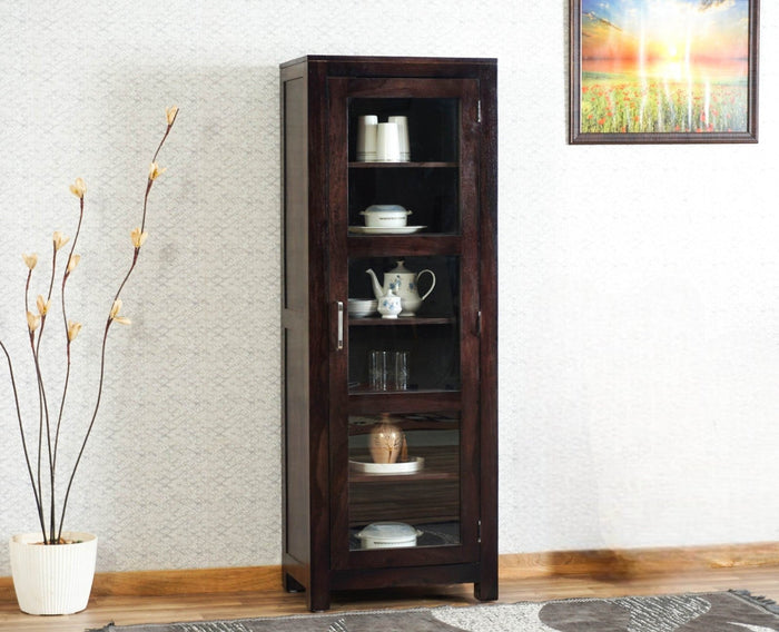 Kottayam Sheesham Wood Kitchen Crockery Cabinet One Door Furniselan