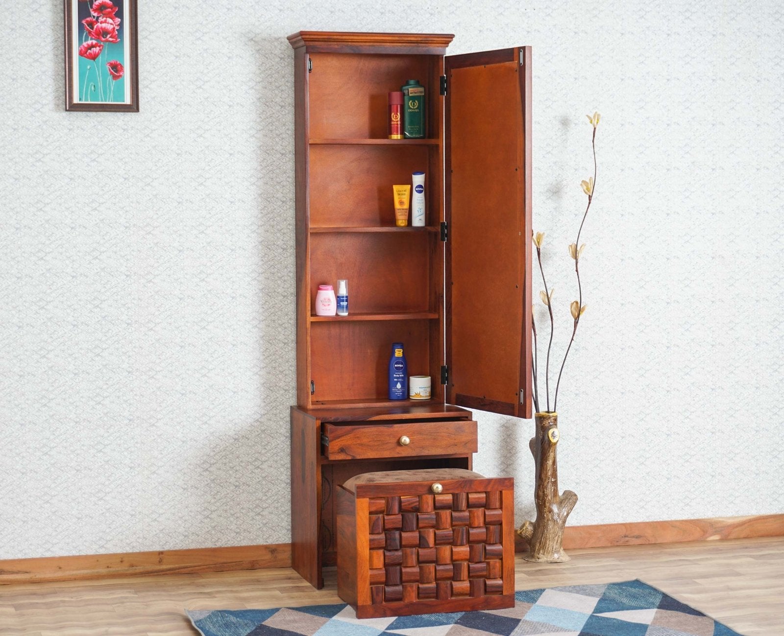 Lucknow Solid Wood Dressing Table