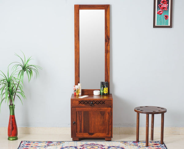 Engineered Wood Dressing Table with Mirror || 5 Shelves and 2 Drawer –  Caspian Furnitures