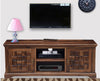 Bandung Solid Wood Two Doors TV Cabinet-Teak Finish - Tv Cabinet - FurniselanFurniselan