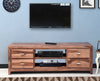 Hamburg Solid Wood Four Drawers Tv Cabinet-Rustic Teak Finish - Tv Cabinet - FurniselanFurniselan