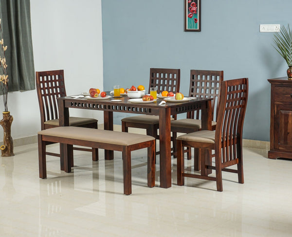 Buy Wooden 6 Seater Dining Table Set Online Now for Home & Office