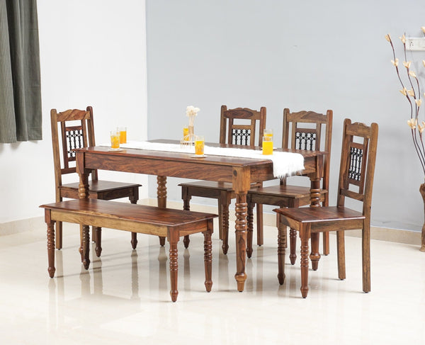 Buy Wooden 6 Seater Dining Table Set Online Now for Home & Office