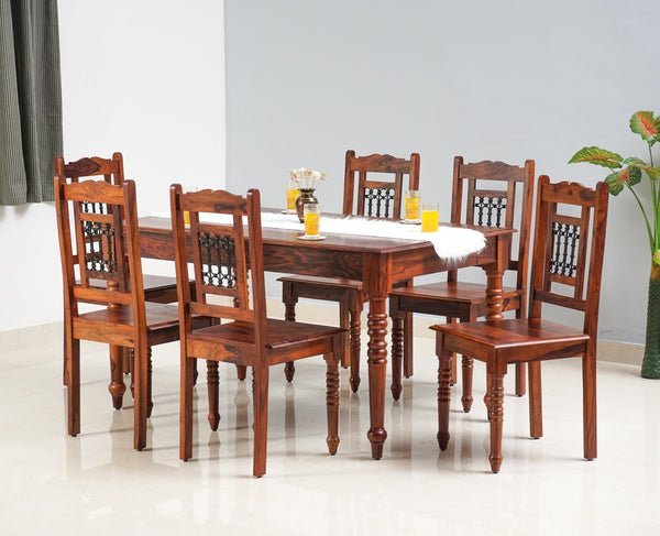 Buy Wooden 6 Seater Dining Table Set Online Now for Home & Office