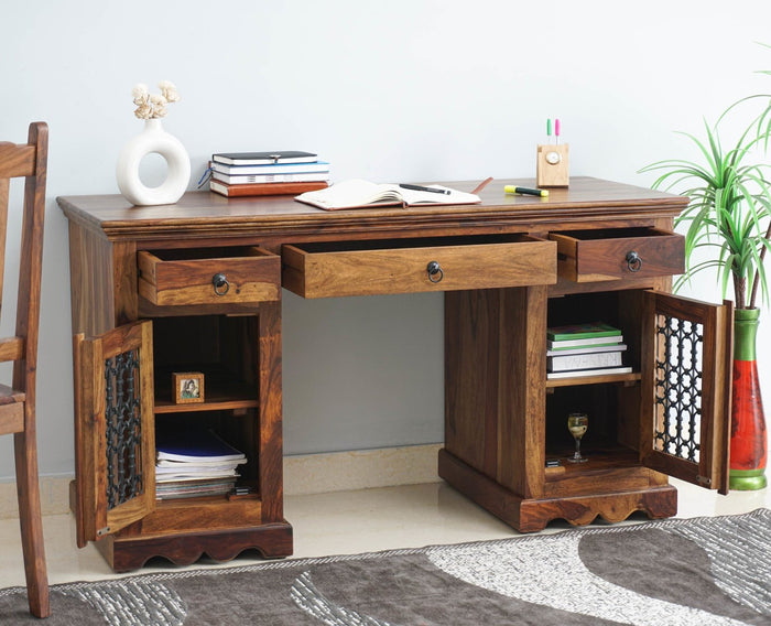 Sweden Sheesham Wood Study Laptop Table - Furniselan