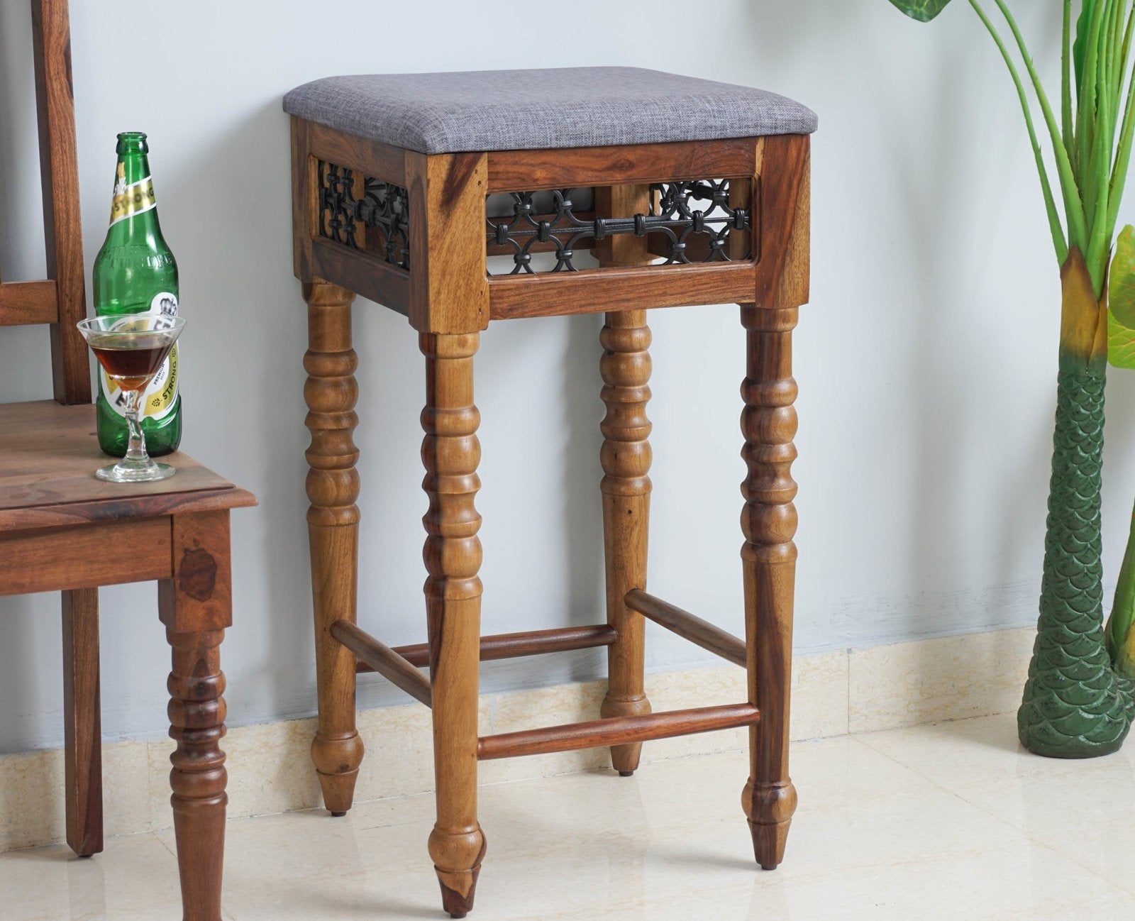 Carved best sale bar stools